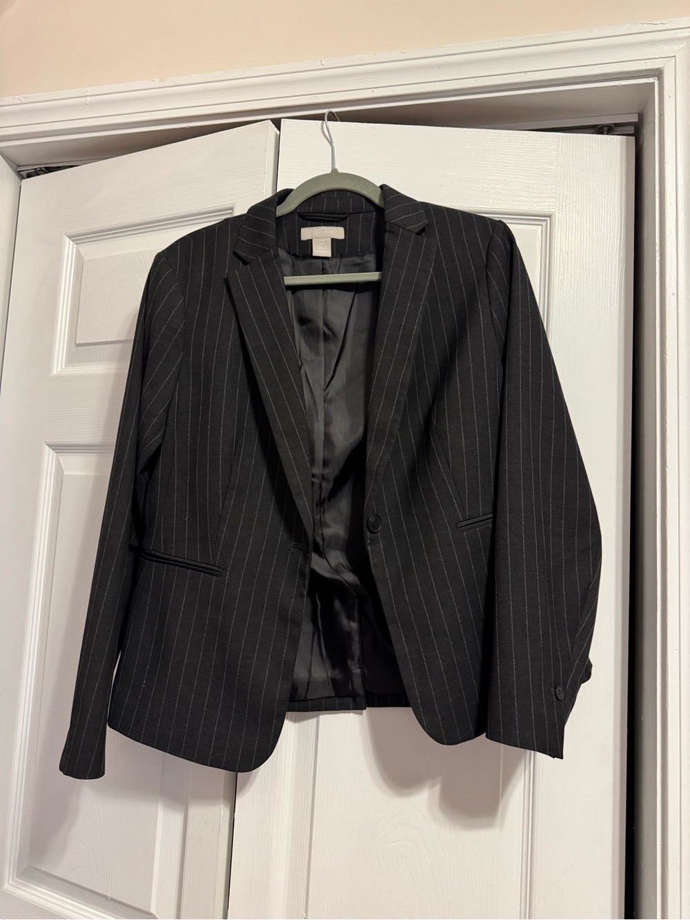 H&M Dark Grey Striped Blazer